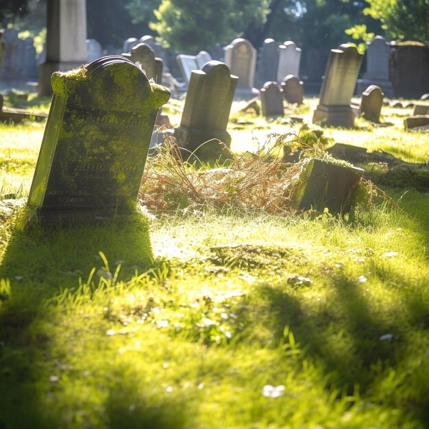 Photo graphic of cemetery