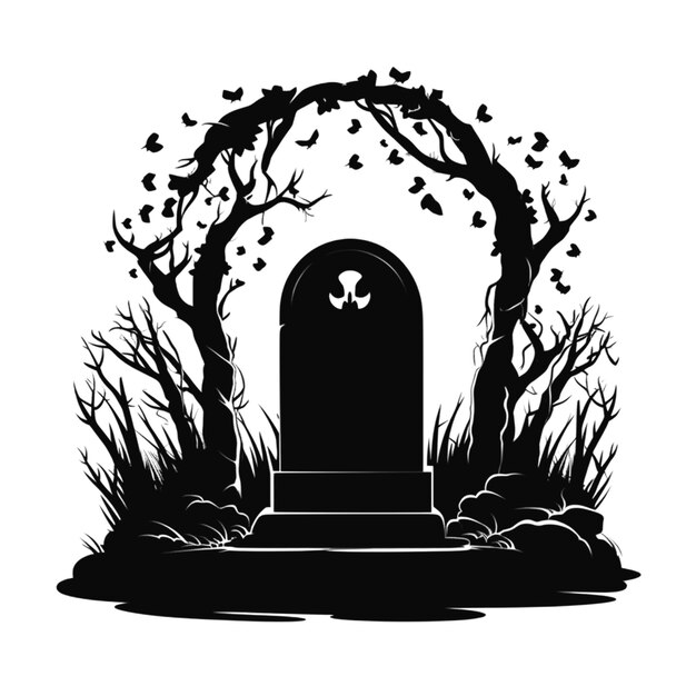 Photo graphic of cemetery