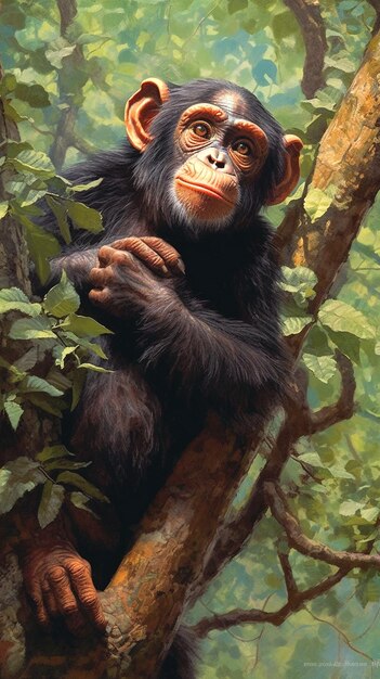 graphic of chimpanzee