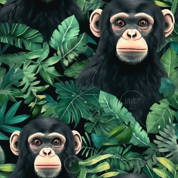 Photo graphic of chimpanzee