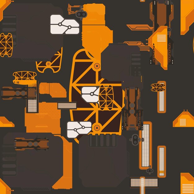 A graphic of a construction site with a yellow and black background.