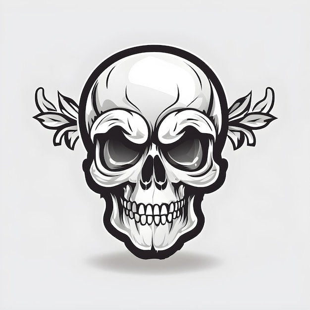 graphic of a cute skull