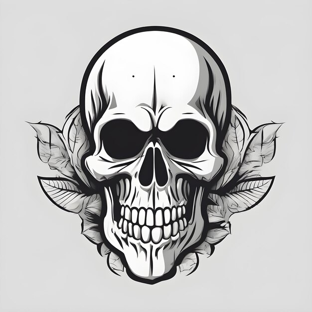 graphic of a cute skull