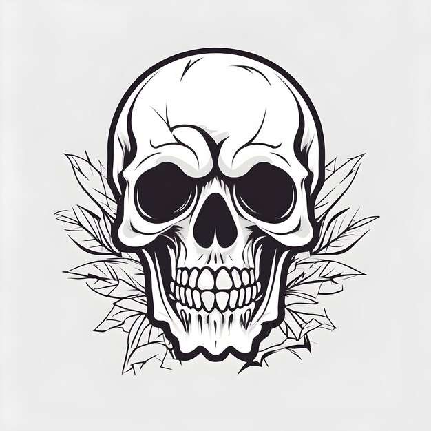 graphic of a cute skull