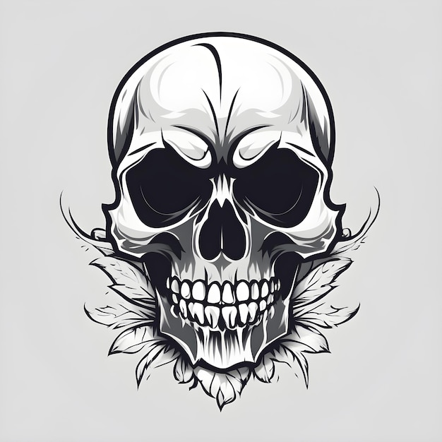 graphic of a cute skull