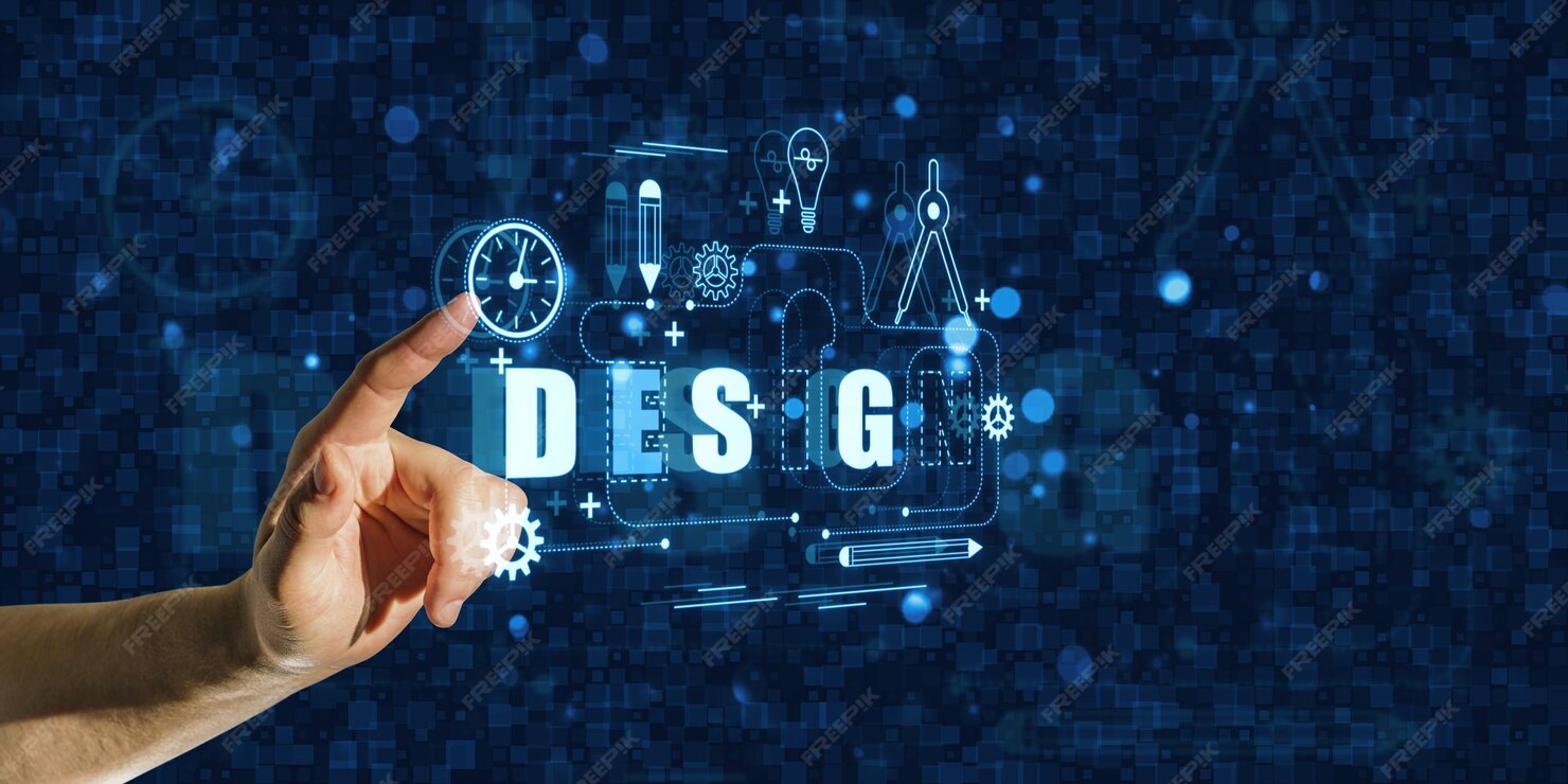 Premium Photo Graphic design concept outline Close up of male hand