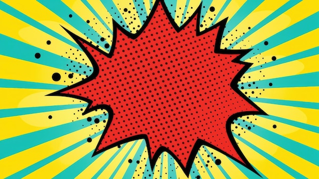 graphic design illustration of a comic book style typography mockup background 16x9