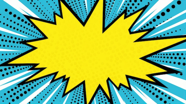 graphic design illustration of a comic book style typography mockup instagram format background