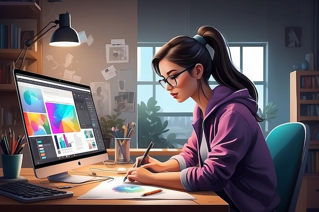 Graphic designer concept illustration