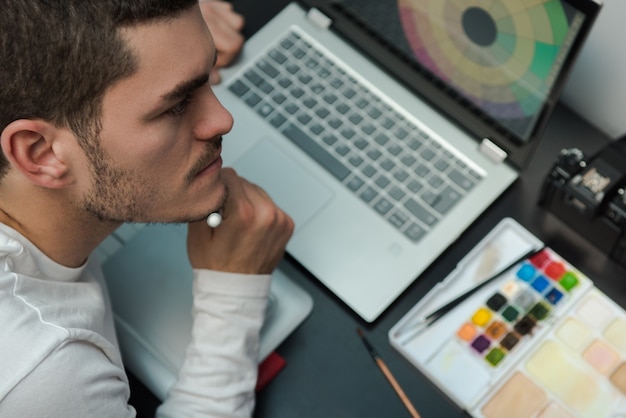 Graphic designer desk