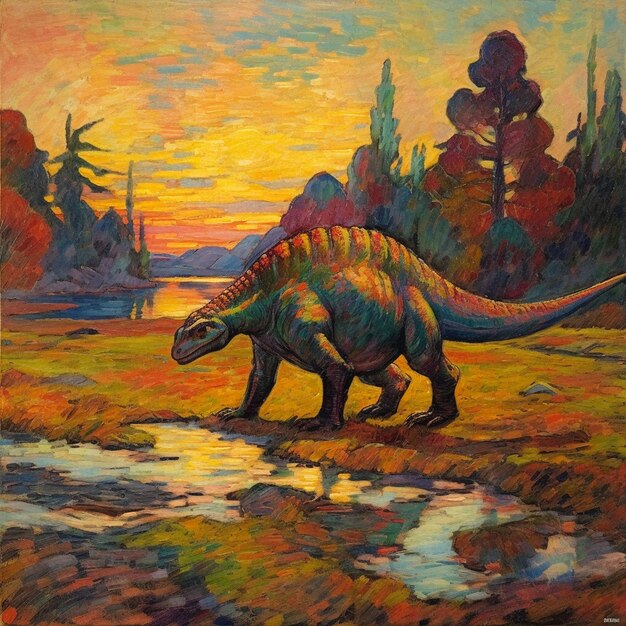 Foto grafica di un dinosauro