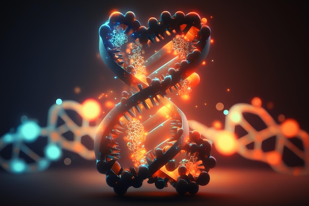 A graphic of a dna strand with the word dna on it