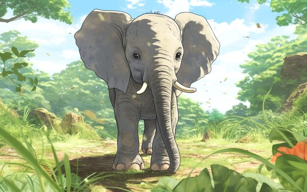graphic of elephant