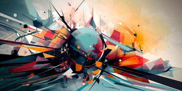 Premium AI Image | Graphic Featuring a cool abstract ...