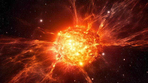 A graphic of a fiery explosion with the word'star'on the bottom