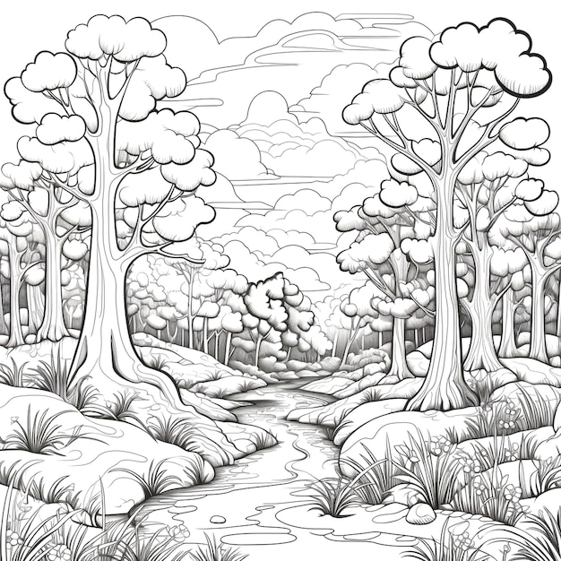 graphic of forest