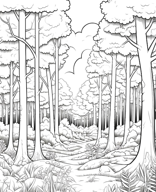 graphic of forest