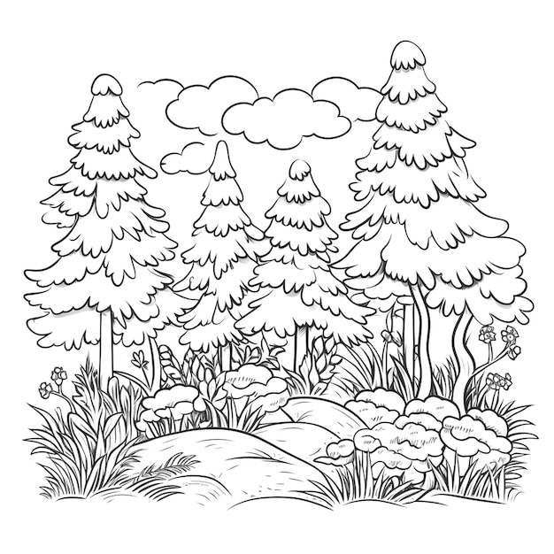 graphic of forest