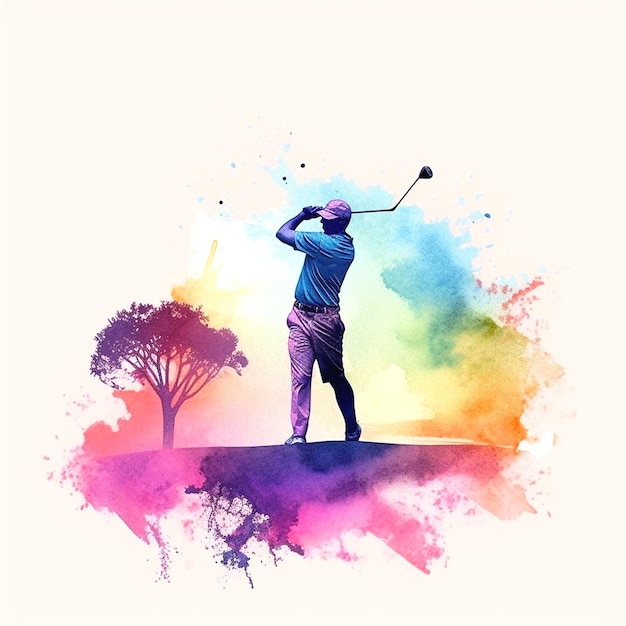 Photo graphic of golf