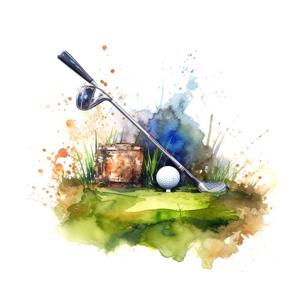 Photo graphic of golf