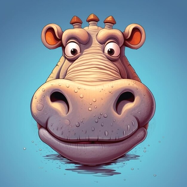 Photo graphic of hippopotamus