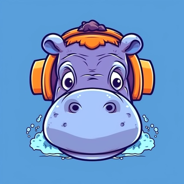 Photo graphic of hippopotamus