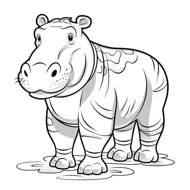 Photo graphic of hippopotamus