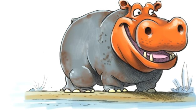 Photo graphic of hippopotamus