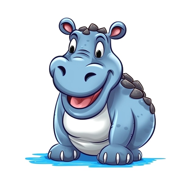 Photo graphic of hippopotamus