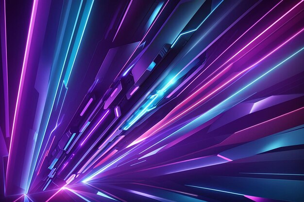 Graphic illustration of blue and purple laser lights perfect for a digital background