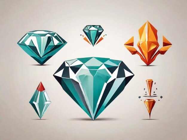 ロゴのグラフィック・イラスト: 宝石の宝石 背景のクローズアップ 宝石のパターン 輝くサファイア 豪華な富 ファッション・ジュエリー 宝石の贈り物 女性のためのトパズ ダイヤモンド