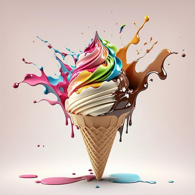 Graphic image of ice cream