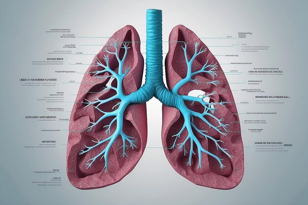 A graphic of a lungs and a chart with the wordslungon it