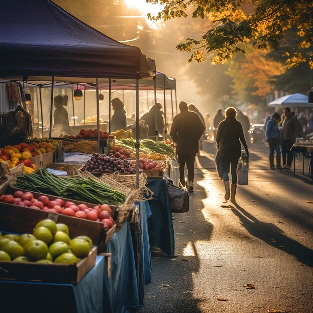 Photo graphic of market