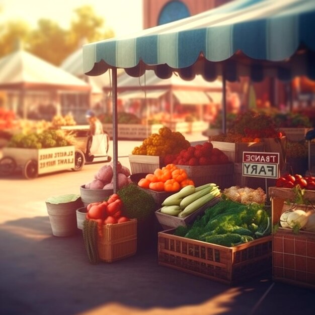 Photo graphic of market