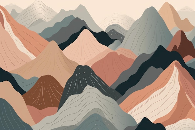 A graphic of mountains with a blue and brown background that says'mountain '