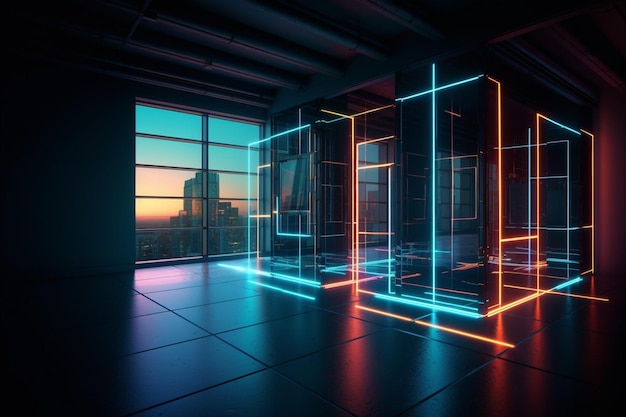 graphic neon spectral glas room high quality