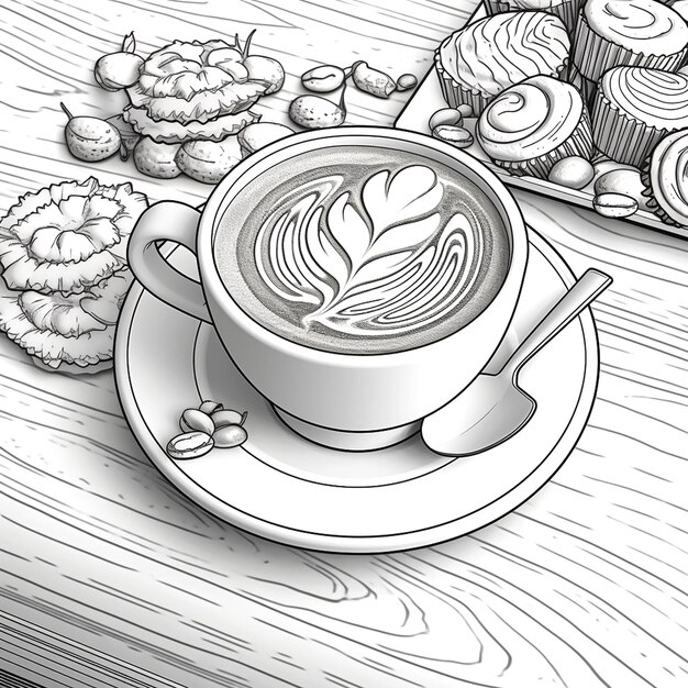 Фото Графика кофейной чашки