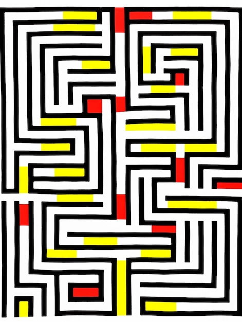 Graphic of op art with outline abstract geometric illustration