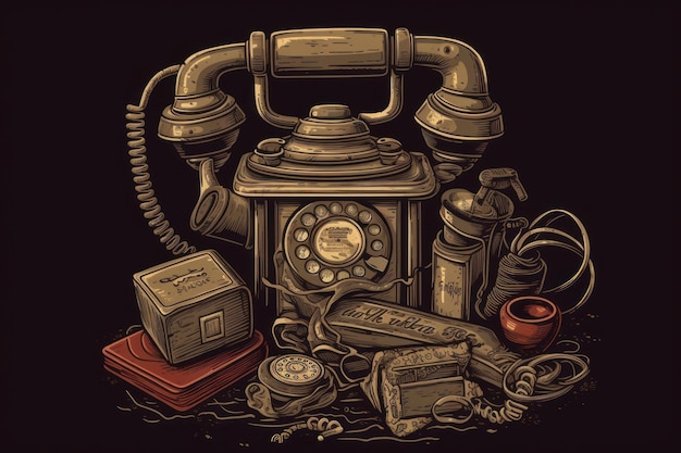 A graphic of a phone with the word radio on it