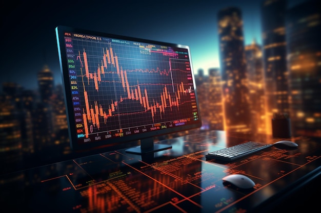 Graphic representation captures the essence of stock market and forex trading