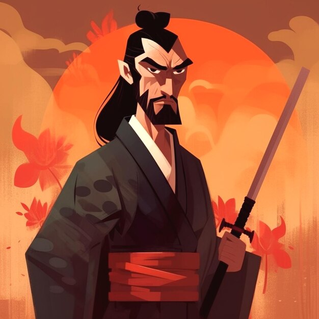 Foto grafica del samurai