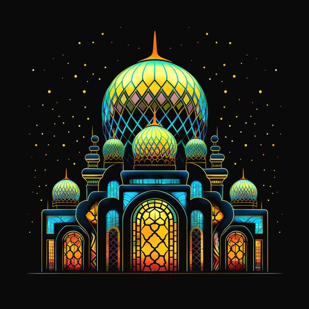 graphic showcasing a mosque