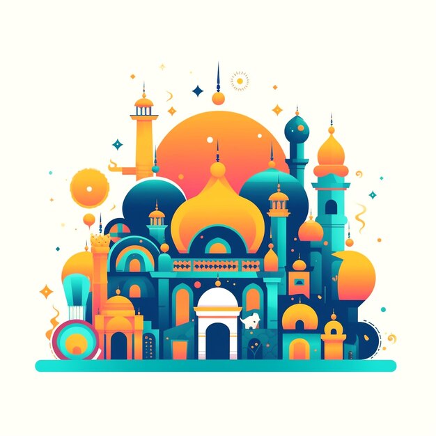 graphic showcasing a mosque