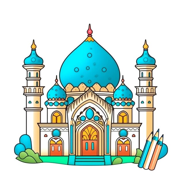 graphic showcasing a mosque