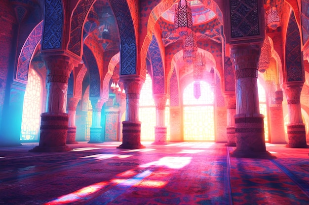 Photo graphic showcasing a mosque