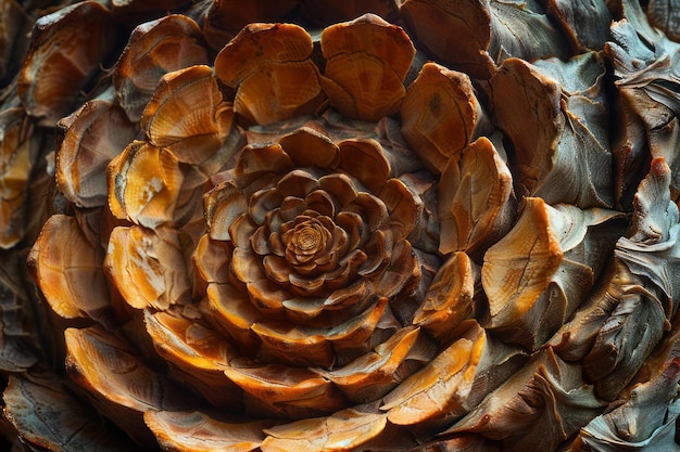 Photo a graphic showing the arrangement of scales on a pine cone or pineapple with dual sets of spirals in opposite directions