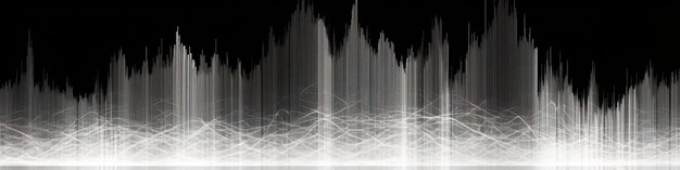 Graphic sound wave in black and white