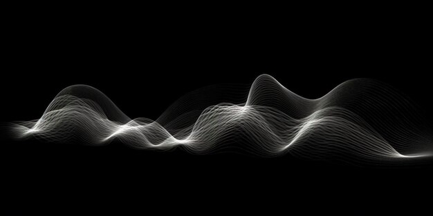 Photo graphic sound wave in black and white