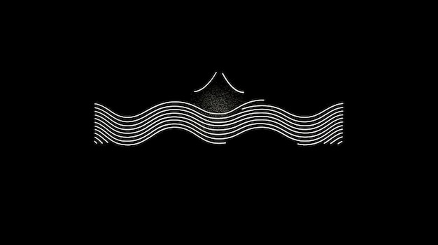 Photo graphic sound wave in black and white